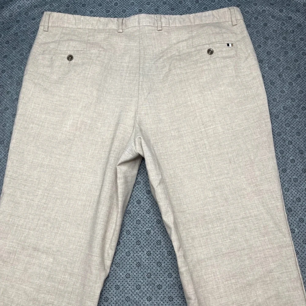 Hugo Boss H-Genius-224 Mens Beige Virgin Wool Blend Dress Pants Size 40x31